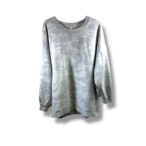 Lululemon Perfectly Oversized Crew in White Camo Pattern Size 20